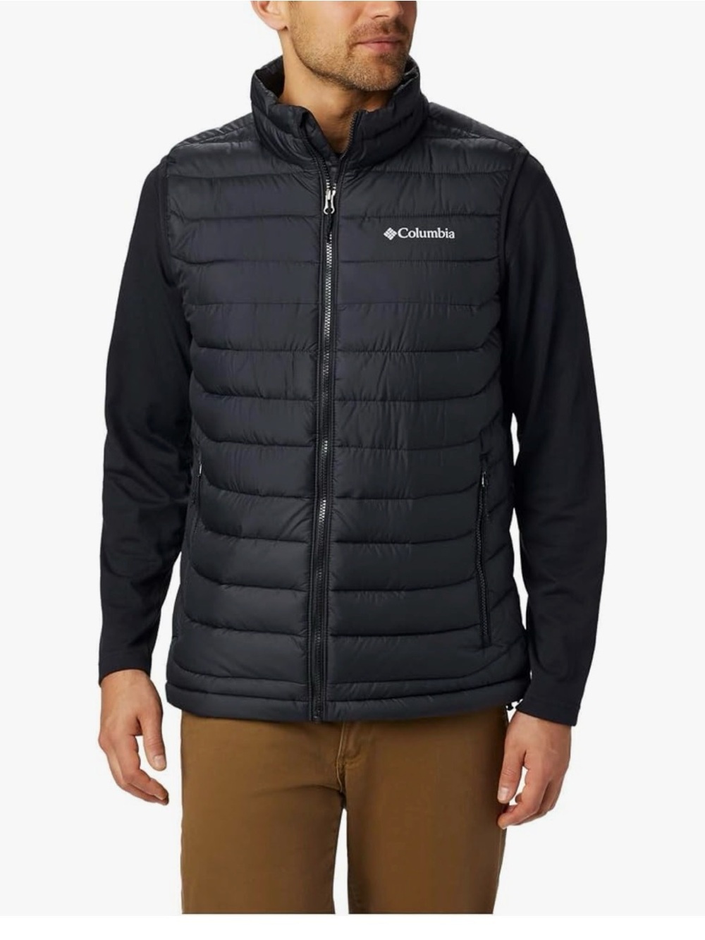 Columbia Men’s powder lite Black Quilted Vest - Picture 2 of 6
